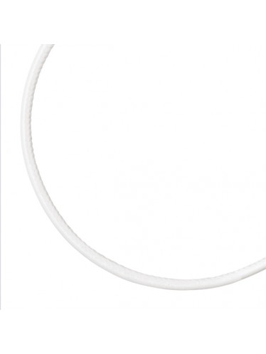 Giorgio Martello Ledercollier/Lederhalsband weiß 42 cm mit Silber 925 Endkappen Karabinerverschluß rhodiniert 819559420
