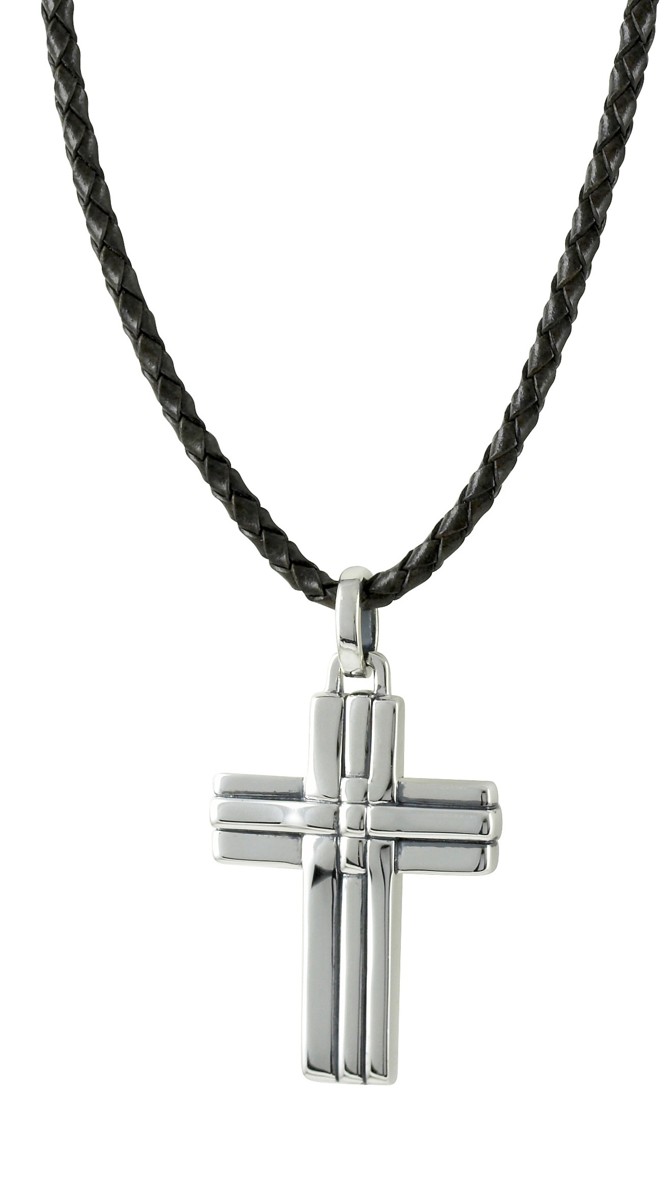 Herren-Hals-Lederband mit Kreuz von Baldessarini Y1044N/90/00/60