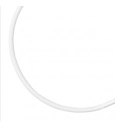 Giorgio Martello Ledercollier/Lederhalsband weiß 42 cm mit Silber 925 Endkappen Karabinerverschluß rhodiniert 819559420