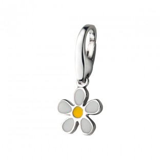 Giorgio Martello Blume mit gelben und weißen Lack Charm 818879