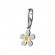 Giorgio Martello Blume mit gelben und weißen Lack Charm 818879