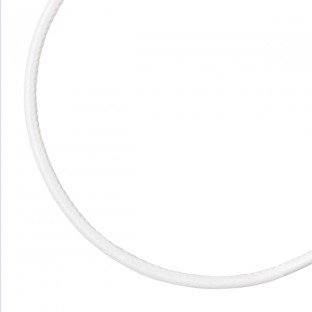 Giorgio Martello Ledercollier/Lederhalsband weiß 45 cm mit Silber 925 Endkappen Karabinerverschluß rhodiniert 819559450